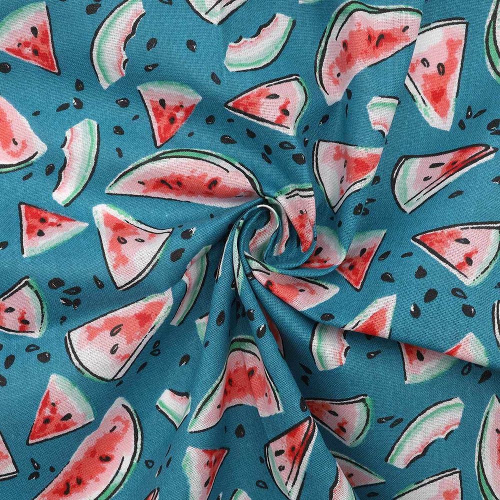 Ткань для рукоделия перкаль набивной арт 140 рис 13284 вид 1 Арбузики, 50х50 см, Astra&amp;Craft