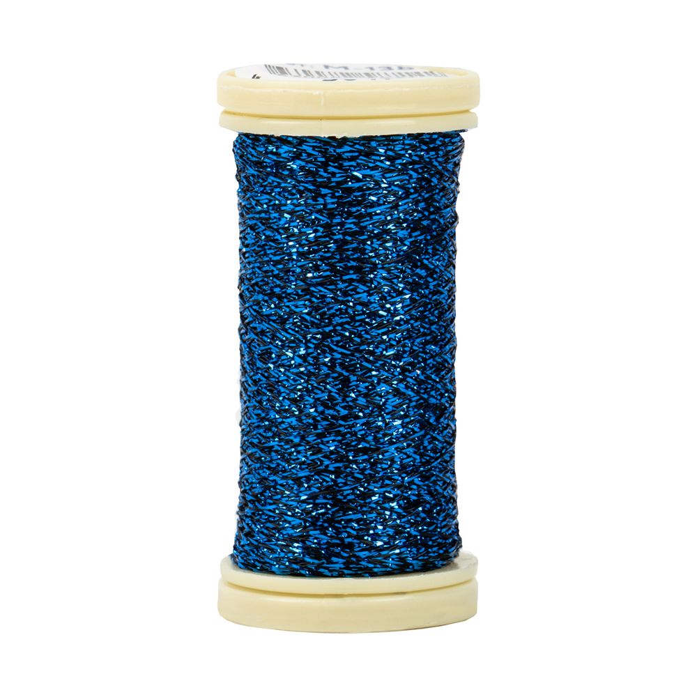 Мулине Gamma металлик M 5 мотков по 50 метров, M-138 черный/яр.голубой, Gamma BRILL