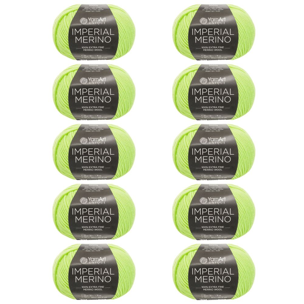 Пряжа YarnArt (ЯрнАрт) Imperial Merino / уп.10 мот. по 50 г, 100 м, 3330 салатовый