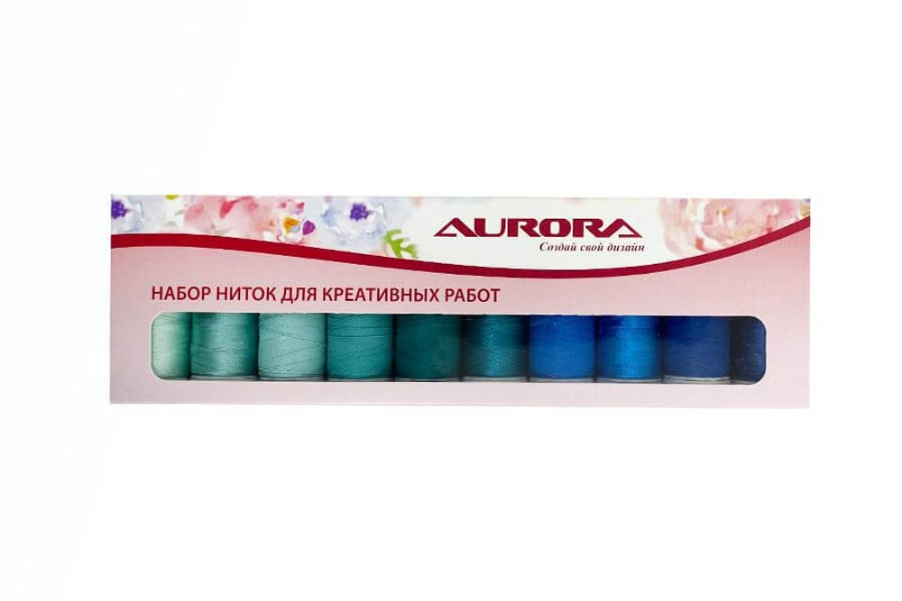 Швейные нитки (набор) для креативных работ Aurora Попурри Море, AU-8203, 1 шт