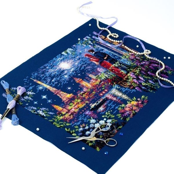 Набор для вышивания нитками Чудесная игла Premium, Выходные в Париже 40х30 см