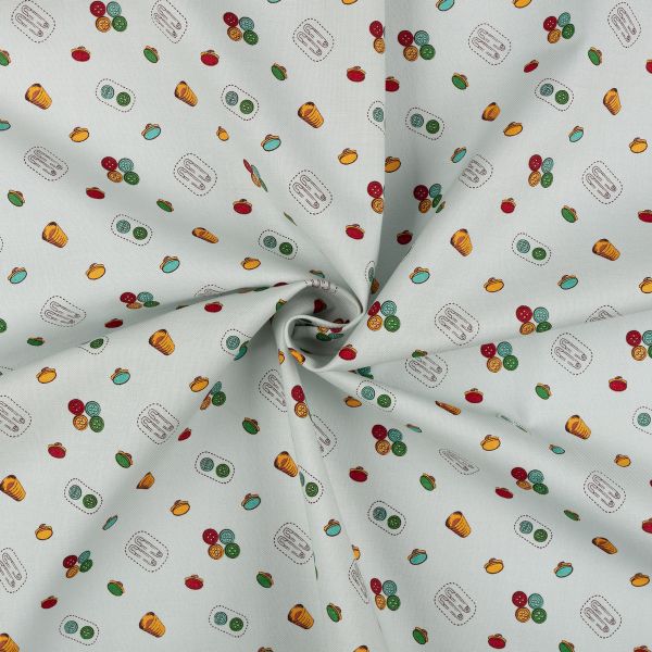 Ткань для пэчворка Peppy Век моды, рулон 112 см / 5 метров, ВМ-10 серый, Peppy