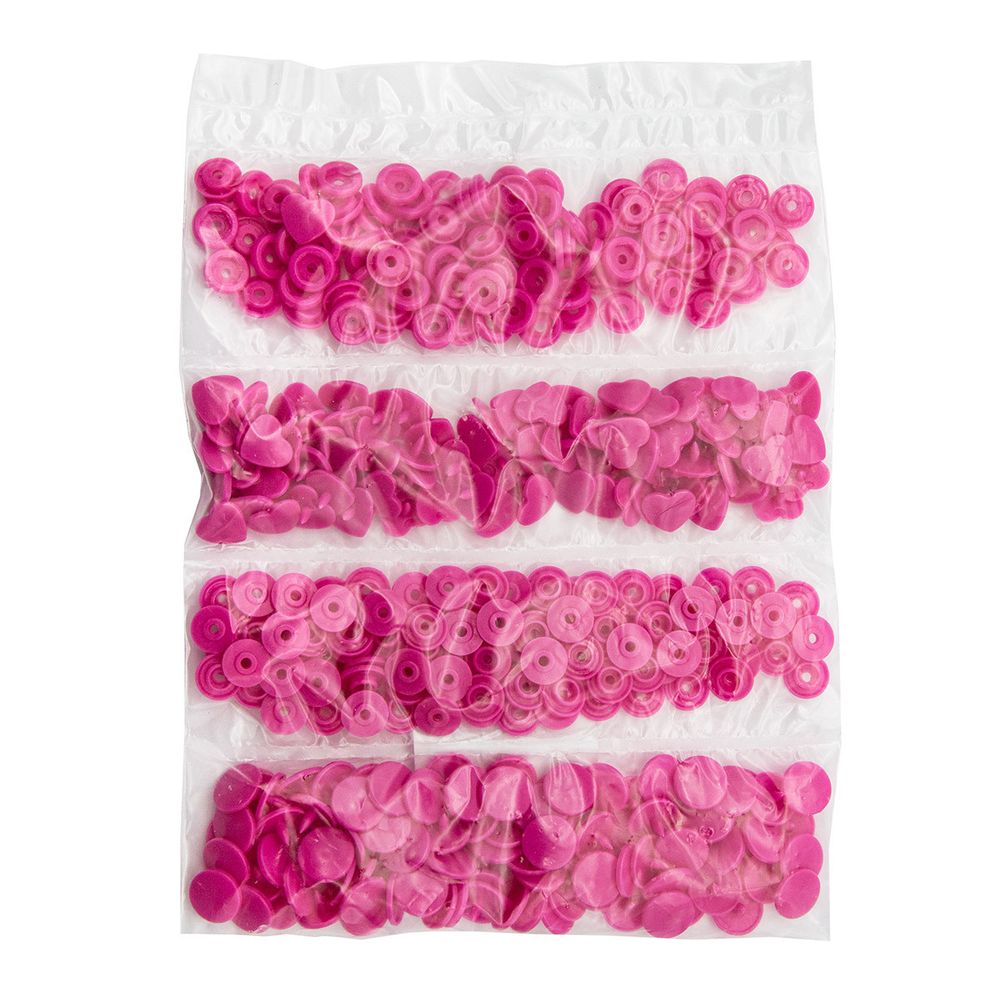 Кнопка рубашечная фигурная Сердце 12,5/10мм пластик (≈100 шт) New Star (580 маджента)