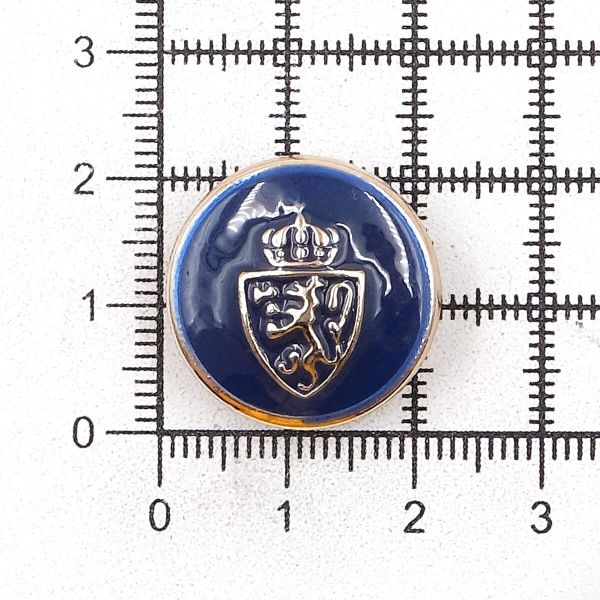 Пуговицы на ножке 34L (21мм), пластик (g.blue (синий/золото)), 36 шт, PS39