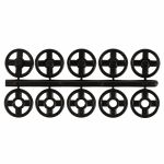 Кнопка пришивная пластик ⌀10 мм, 20 шт, черный, KOH-I-NOOR 11 (MIA1020 №3)