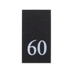 Этикетка-размерник 10х20мм, 100 шт/упак, черный фон/белый шрифт (MN) (60)