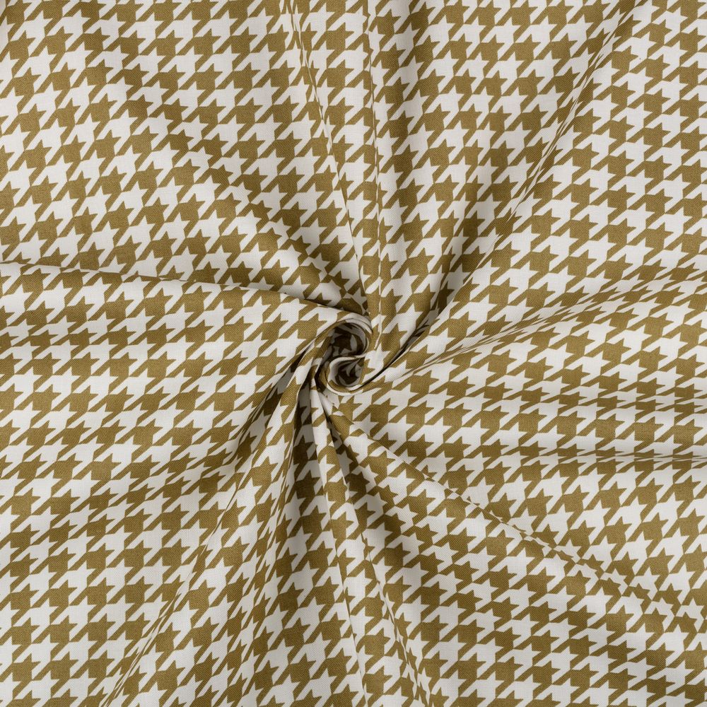 Ткань для пэчворка Peppy Бабушкин сундучок, рулон 112 см / 5 метров, БС-01 гусиная лапка бл.зеленый, Peppy