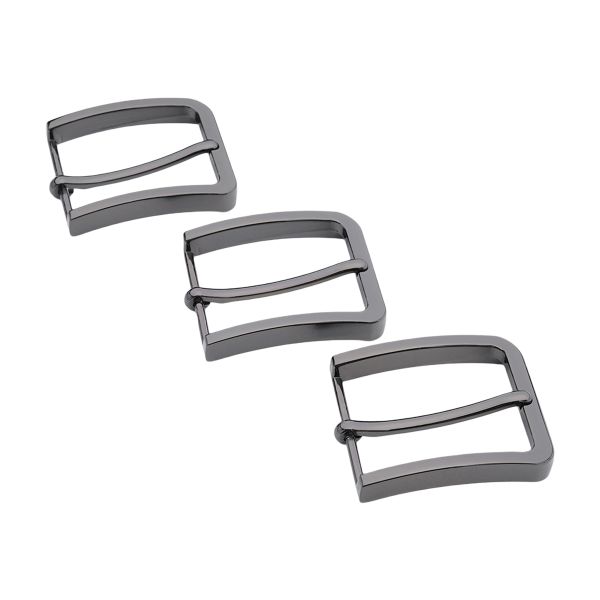 Пряжка ременная металл 35 мм, Nickel, 3 шт
