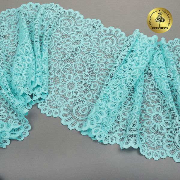 Кружево бельевое эластичное 205 мм / 3 м, TBY.YSTL00839, цв.L422 тиффани, Kruzhevo