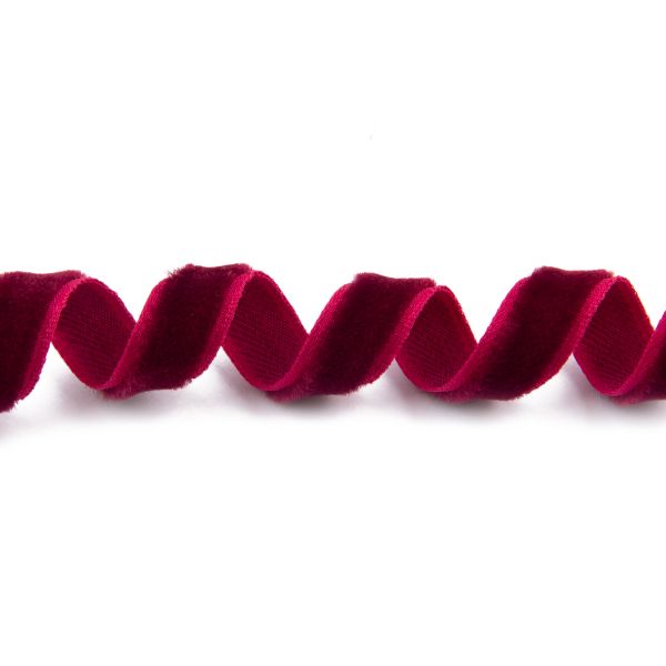 Лента бархатная (тесьма) 9-11.0 мм / 10±0.5 метров, св. бордовый, Blitz С3574Г17