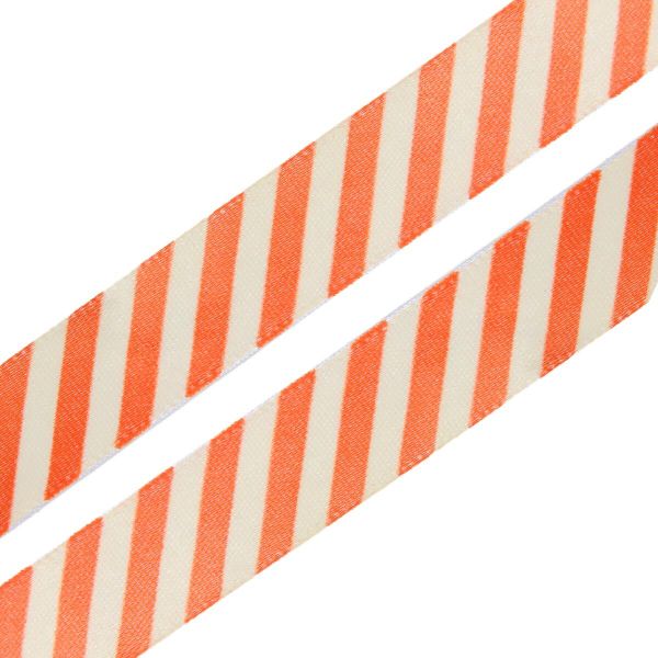 Лента атласная с рисунком 15.0 мм / 3 метра, Диагональ (красный), Globus