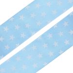 Лента атласная с рисунком 45.0 мм / 3 метра, Звездочки (голубой), Globus