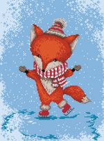 Рисунок для вышивания на канве Матренин Посад арт.28х37 - 1867 Лисичка на катке