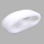 Лента (тесьма) шторная: сборка параллельная (1:2) 60 мм / 10 метров, (2 ряда петель, 4 шнура), прозрачный, (607-О)