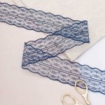 Кружево на сетке 45 мм / 9.14 метра, 15 темно-синий, 3AR3730