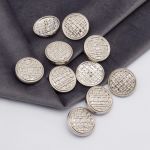 Пуговицы на ножке 36L=23 мм, металл, Silver (серебристый), 10 шт, MP06