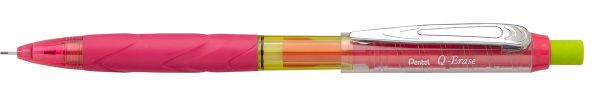 Карандаш автоматический Q-Erase с длинным выкручивающимся ластиком 0.5 мм, 12 шт, розовый корпус, Pentel QE425-P