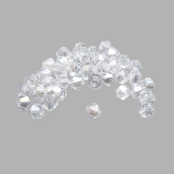 Бусины стекло 4х4 мм, 40 шт., Astra&Craft, 849 прозрачный АВ, Z-439