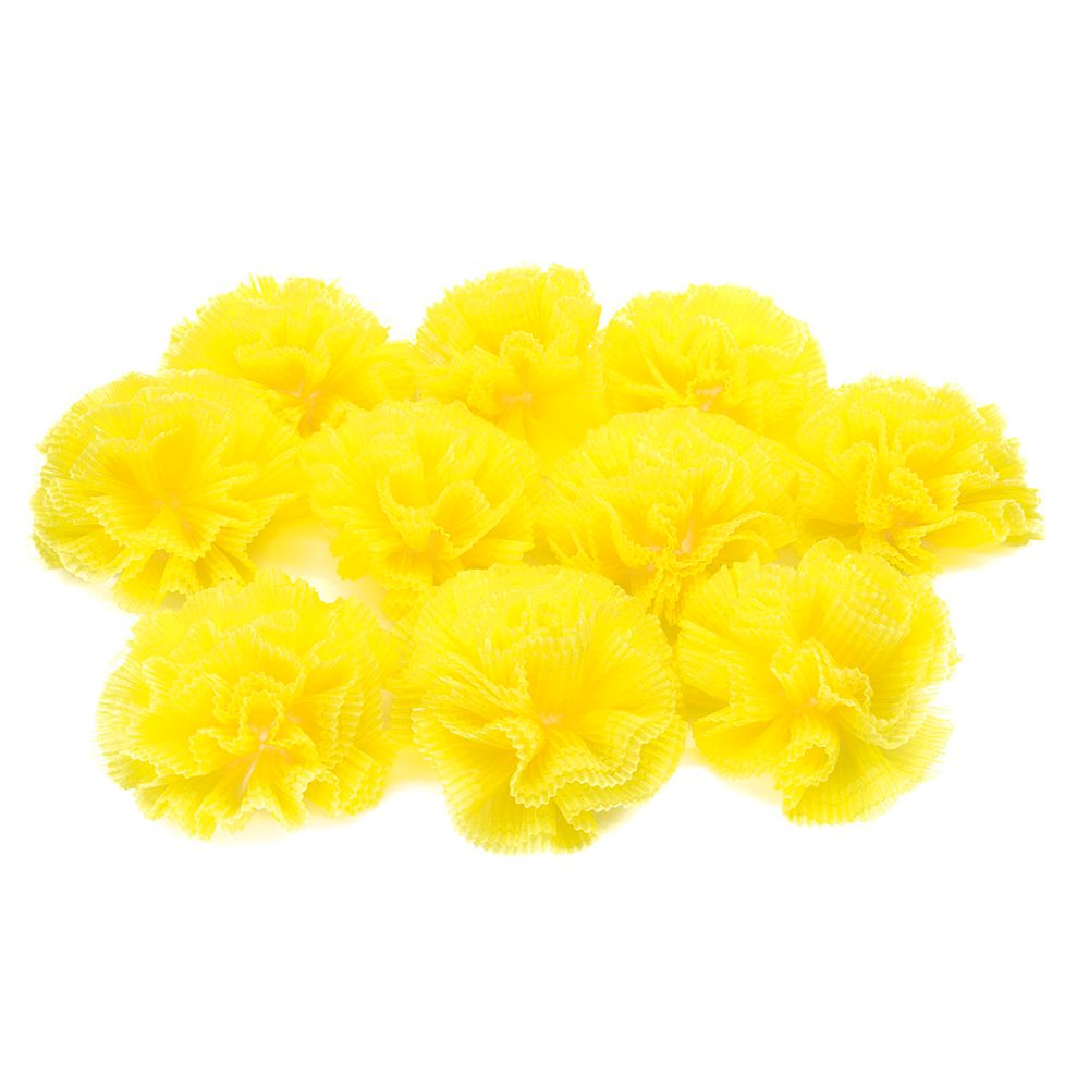 Бант декоративный ⌀11 см, уп., 10 шт, желтый, С403