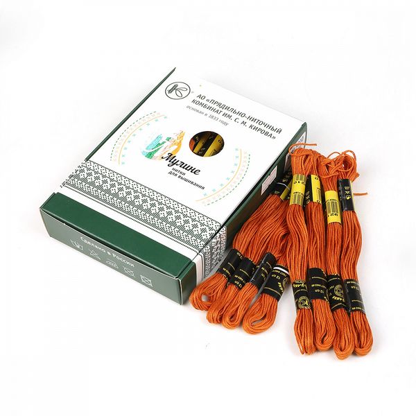 Мулине ПНК им.Кирова цв.9210 коричневый, 24 мотка по 8 метров