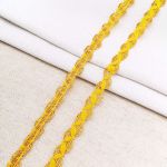 Тесьма отделочная 15 мм / 10 метров, вязаная, желтый/золото, С884Г7