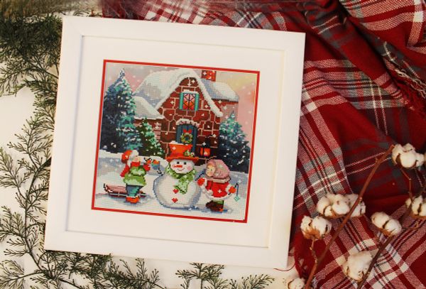 Алмазная (кристальная) мозаика Фрея, Зимние игры, 30х30 см