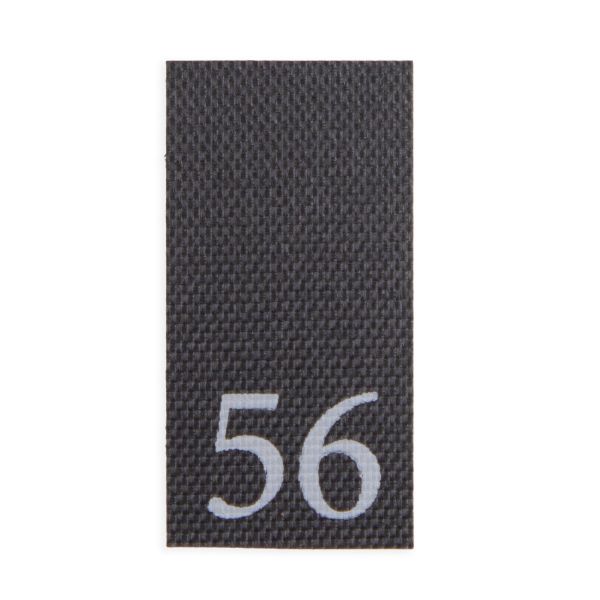 Этикетка-размерник 10х20мм, 100 шт/упак, черный фон/белый шрифт (MN) (56)