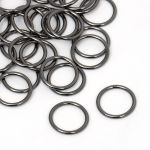 Кольца для купальника металл ⌀15.0 мм, черный никель, 015D.SW, 100 шт