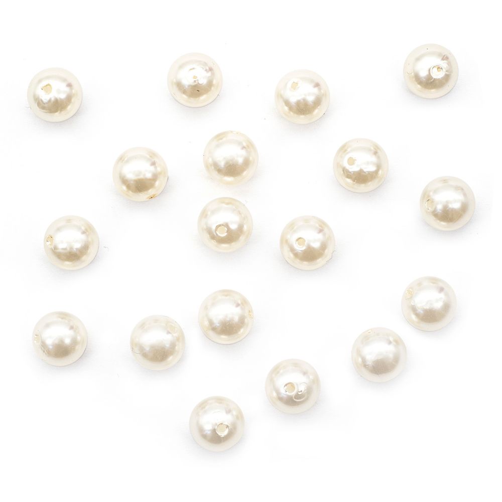 Бусины пластик (жемчуг) ⌀14 мм, 25 г, Astra&Craft, 003 NL телесный