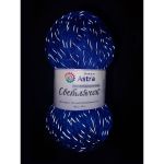 Пряжа Astra Premium (Астра Премиум) Светлячок светоотражающая (Reflective) / уп.2 мот. по 100 г, 90м, 600 синий