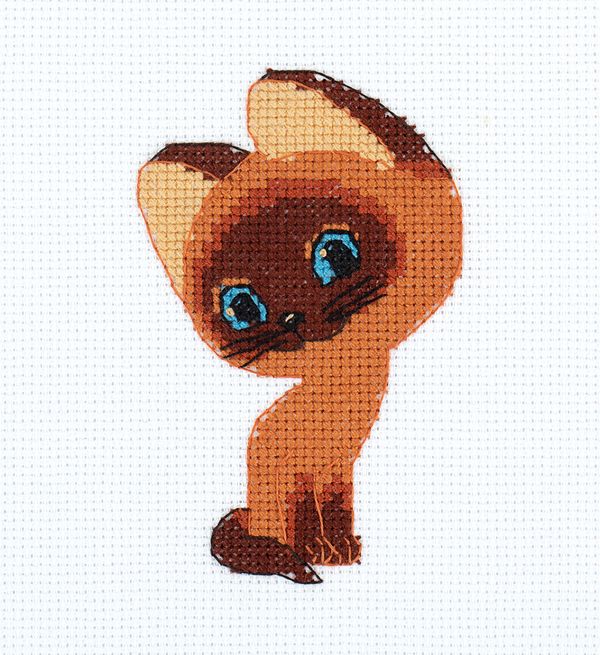 Набор для вышивания нитками Klart, Союзмультфильм. Котенок Гав, 8.5х12 см