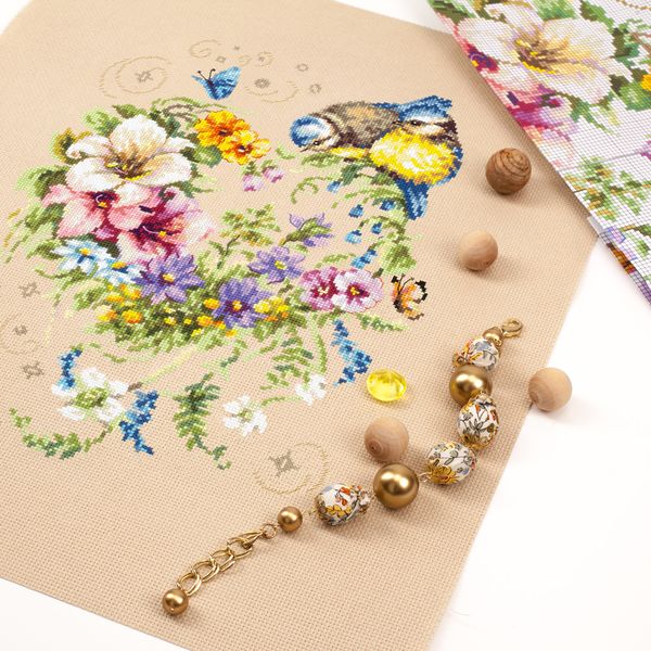 Набор для вышивания нитками Чудесная игла, Мелодия Сердца 26х34 см