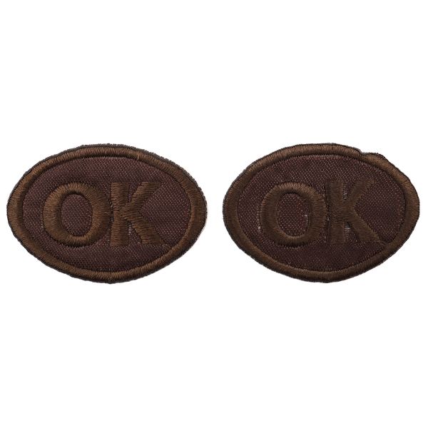 Термоаппликация Овал ОК 5х3см, уп., 2 шт, цв.коричневый