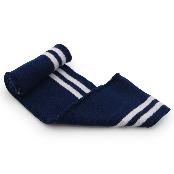 Подвяз (довяз) трикотажный 7.5х80 см, однослойный в полоску, т.синий цв.919/белый