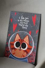 Картина по номерам Фрея, постер Космический кот