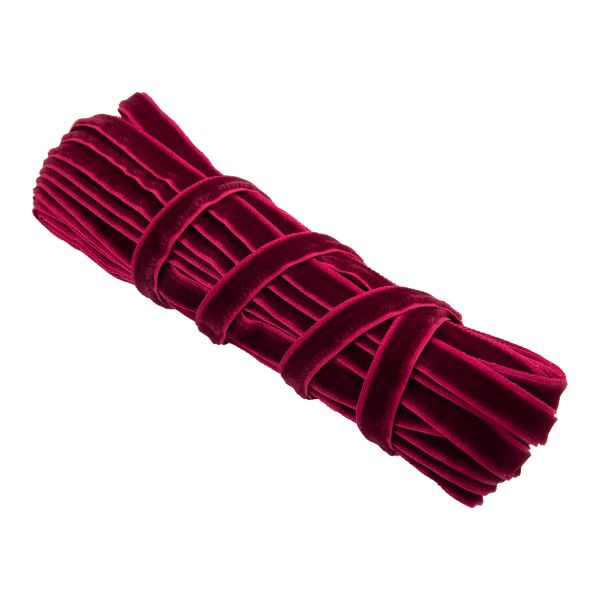 Лента бархатная (тесьма) 9-11.0 мм / 10±0.5 метров, св. бордовый, Blitz С3574Г17