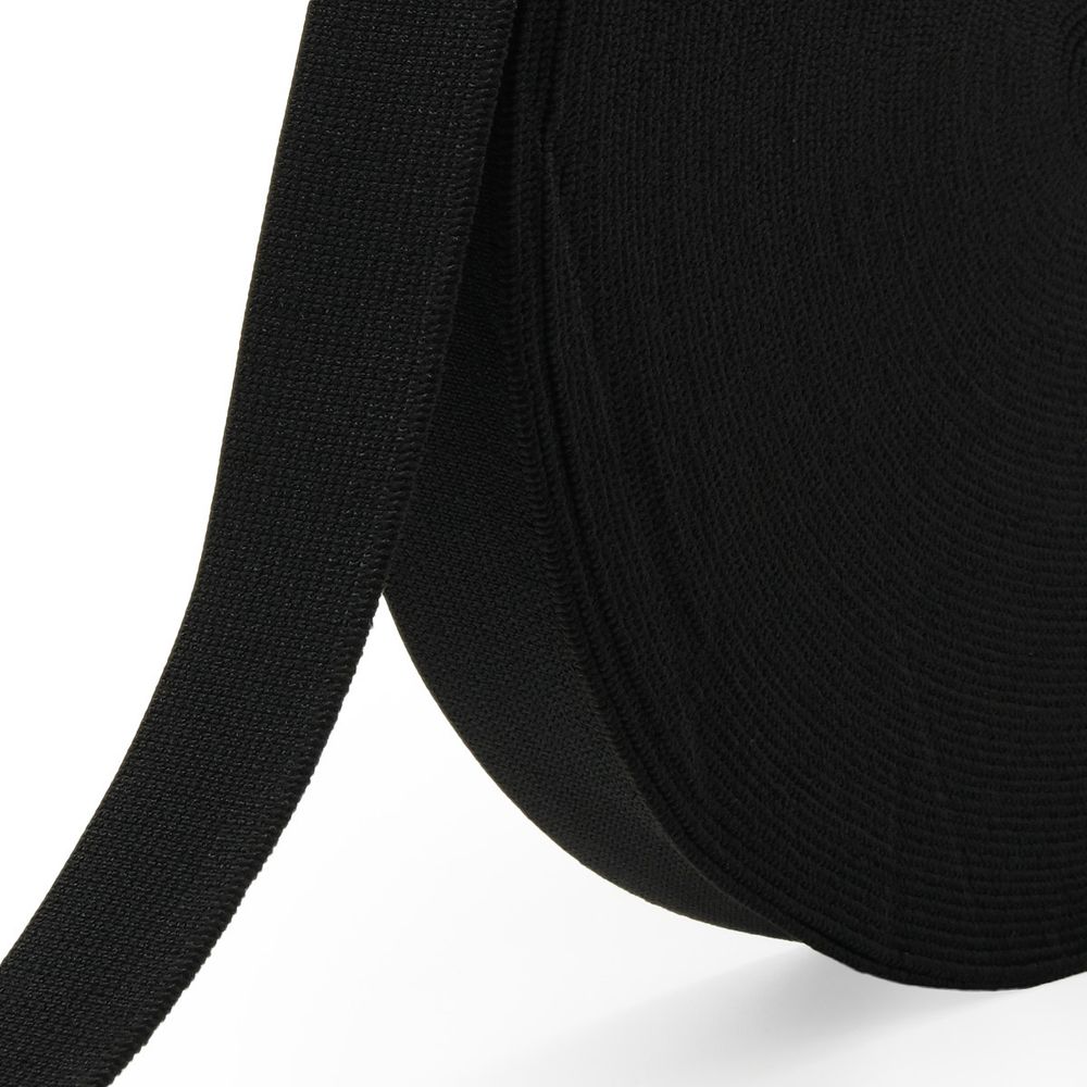 Резинка тканая 25.0 мм / 20 метров, черный