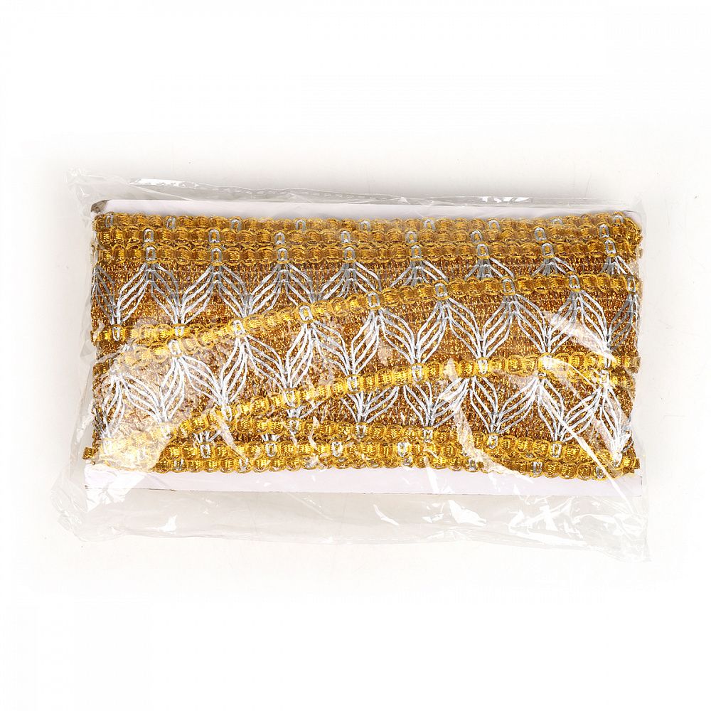 Тесьма отделочная 40 мм, 13-7871 цв.золото уп.13.71м