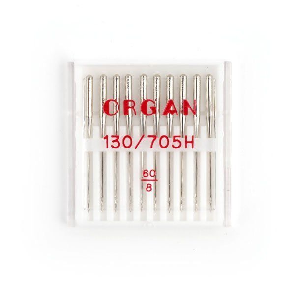 Иглы для швейных машин базовые универсальные 130/705 H, №60, 10 игл, ORGAN