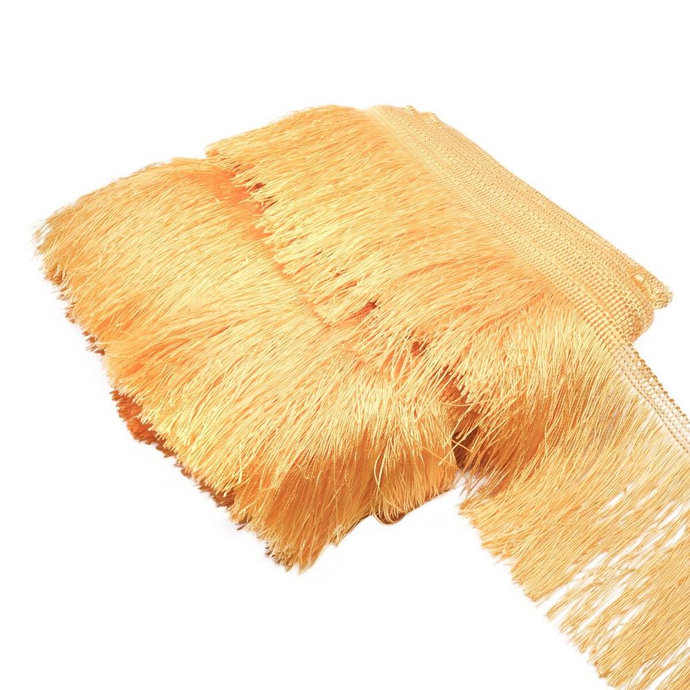 Бахрома отделочная широкая 120.0 мм / 25 метров, нитяная, 001 золотистый, 0390-0310