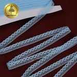 Кружево отделочное в стиле "трикотаж" 10 мм, диз. 282, цв.05 голубой, уп. 27,4 м