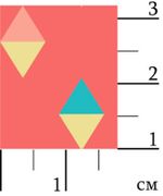 Ткань для пэчворка Peppy Грамотейка, рулон 112 см / 5 метров, ГР-10 ромбы красный, Peppy