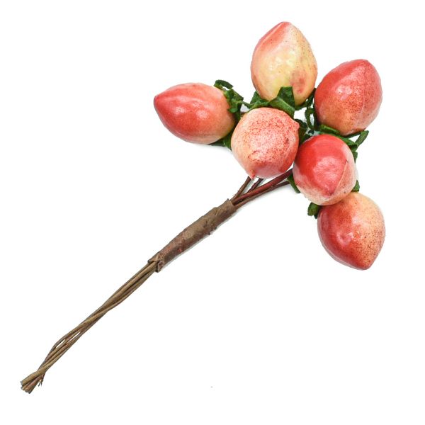 Цветы искусственные Клубника, красно-желтая, упак. 6 шт, Астра