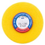 Нитки швейные Euron mH 40/2, 5000 ярд, 1385 ярко-желтый, 1 катушка