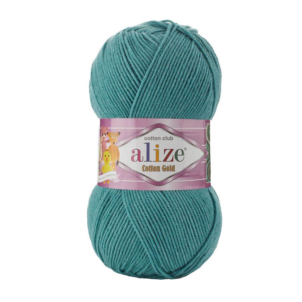 Пряжа Alize (Ализе) Cotton Gold / уп.5 мот. по 100 г, 330м, 156 синее море