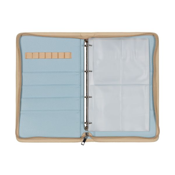 Органайзер для спиц и крючков кожзаменитель 34х21х3 см, 04 голубой, Gamma OGN-03