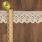 Кружево вязаное (тесьма) 50 мм / 10 метров, TBY.1003 цв.02 натуральный, Kruzhevo