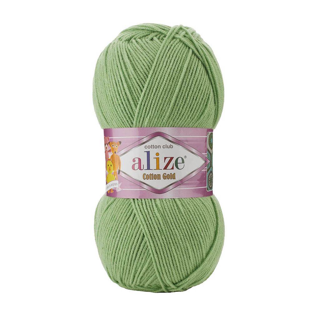 Пряжа Alize (Ализе) Cotton Gold / уп.5 мот. по 100 г, 330м, 103 спаржа