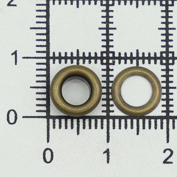 Люверсы металл ⌀_4.0 мм (внутр.), латунь, 100 шт, BIG