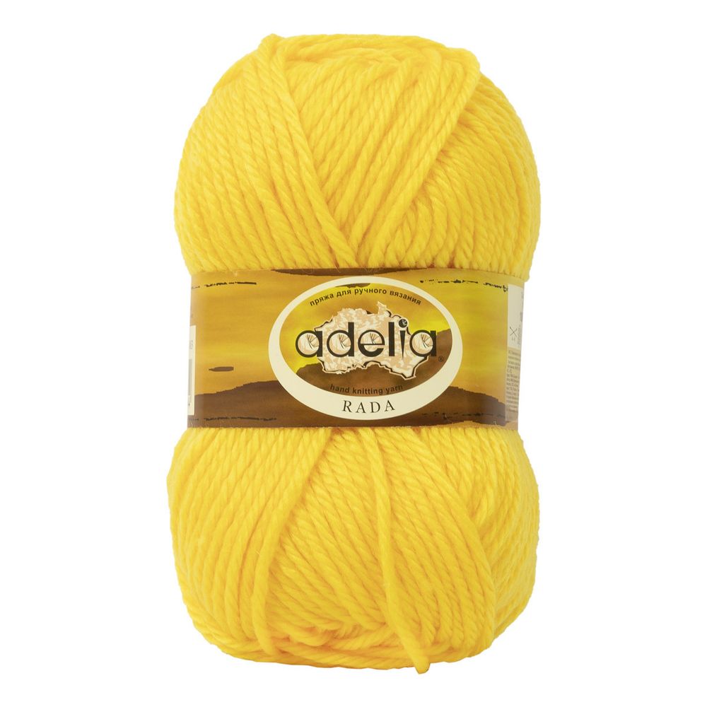 Пряжа Adelia Rada / уп.10 мот. по 100г, 80м, 003 желтый